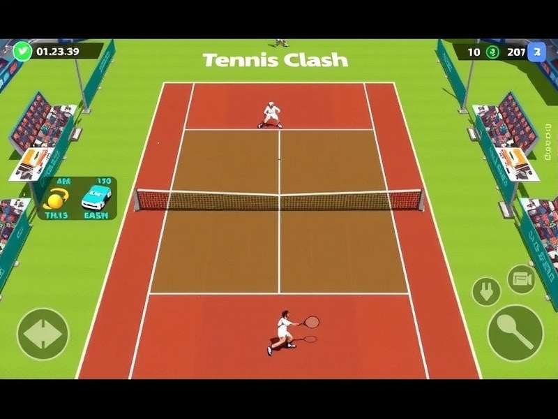 Tennis Clash Ace Hero gameplay screenshot